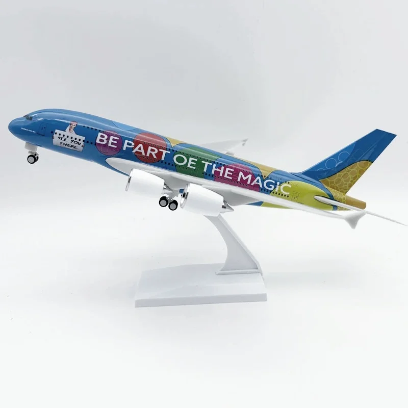 Air A380 Airlines Series 30cm Aviation 1:400 Scale Aircraft Resin Model Miniature Airplane With Landing Gear and Wheel Ornament