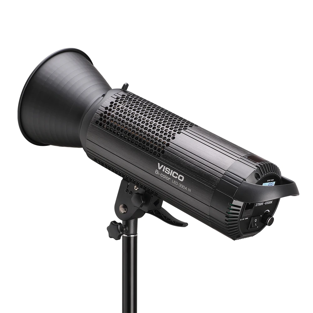 VISICO 300W Bowens Mount Bi-Color COB LED Video Light-Portable Professional Studio Lighting with IP33 Rating view 2