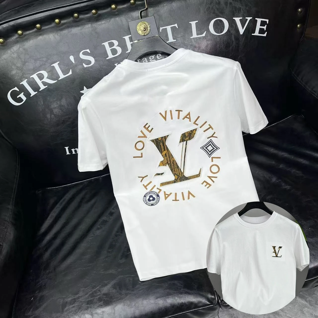 

Advanced Light Luxury 2025 New Men's Fashion Cultivate One's Morality Round Collar Shirt with Short Sleeves in Summer