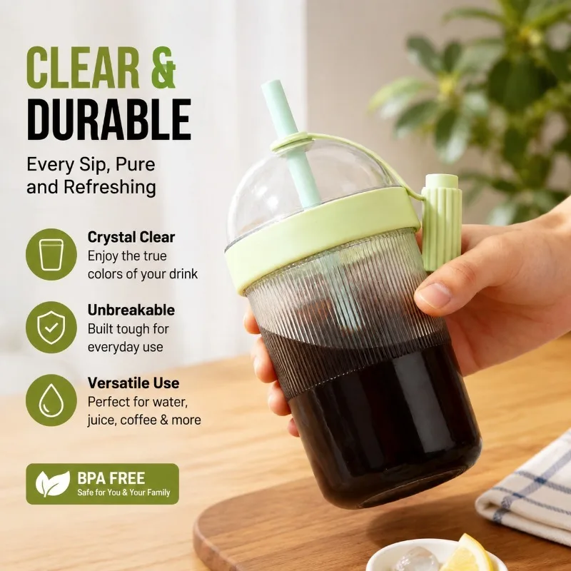 Restaurant‑used Cold Beverage Juice Tea Cup, 8‑gear Adjustable Dosing Measuring Spoon, Quantitative Weighing Scoop, Practical