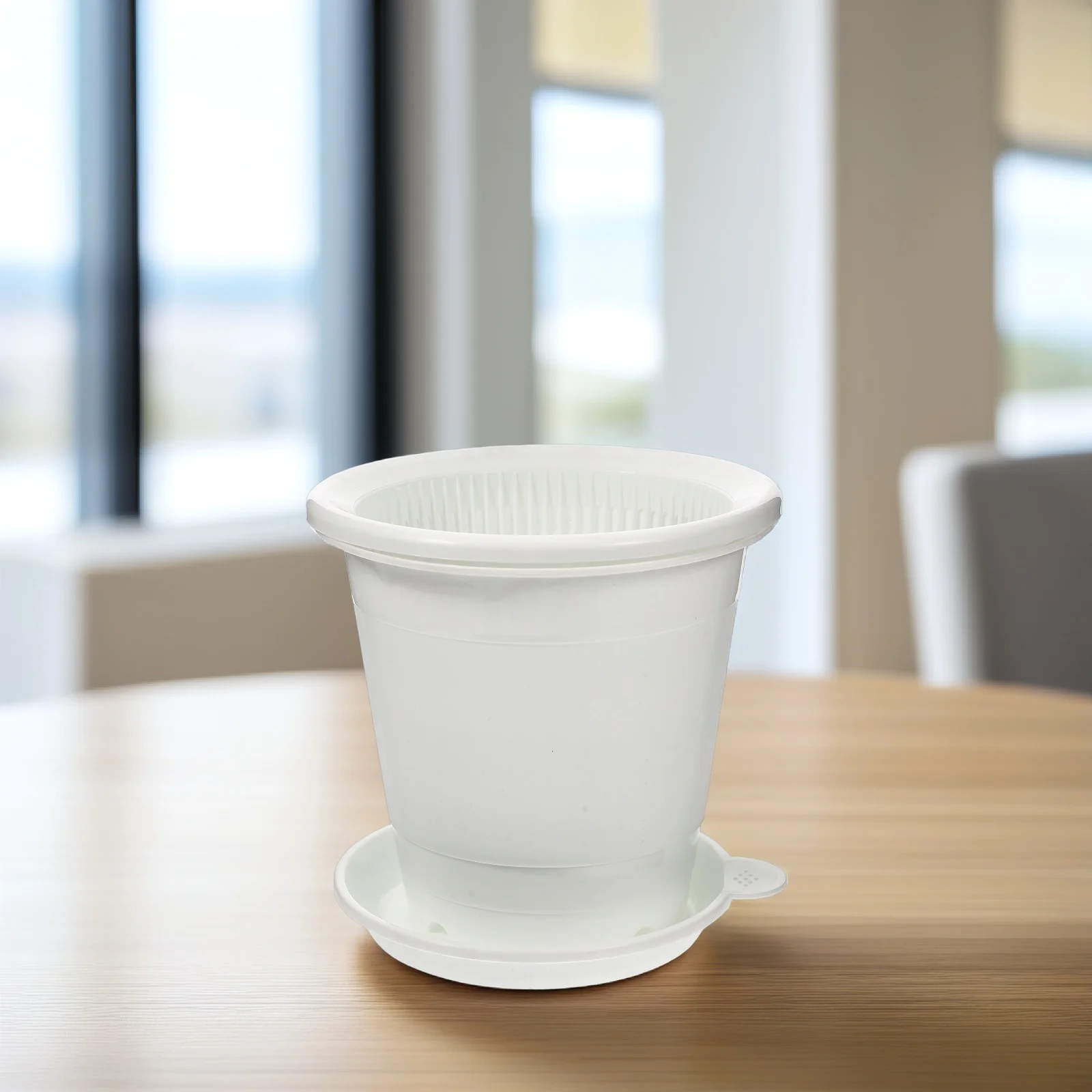 

Root Control Flowerpot Double Layer Pot with Drainage Hole Nursery Planter Small Size PP Material Planters for Succulents Garden