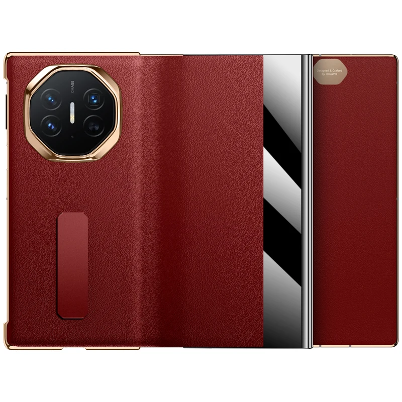 Etui skórzane Huawei Mate XT Metal Lens All-Inclusive Stand Foldable Smart Plating Frame Anti-Drop and Anti-Fingerprint — zdjęcie produktu 7