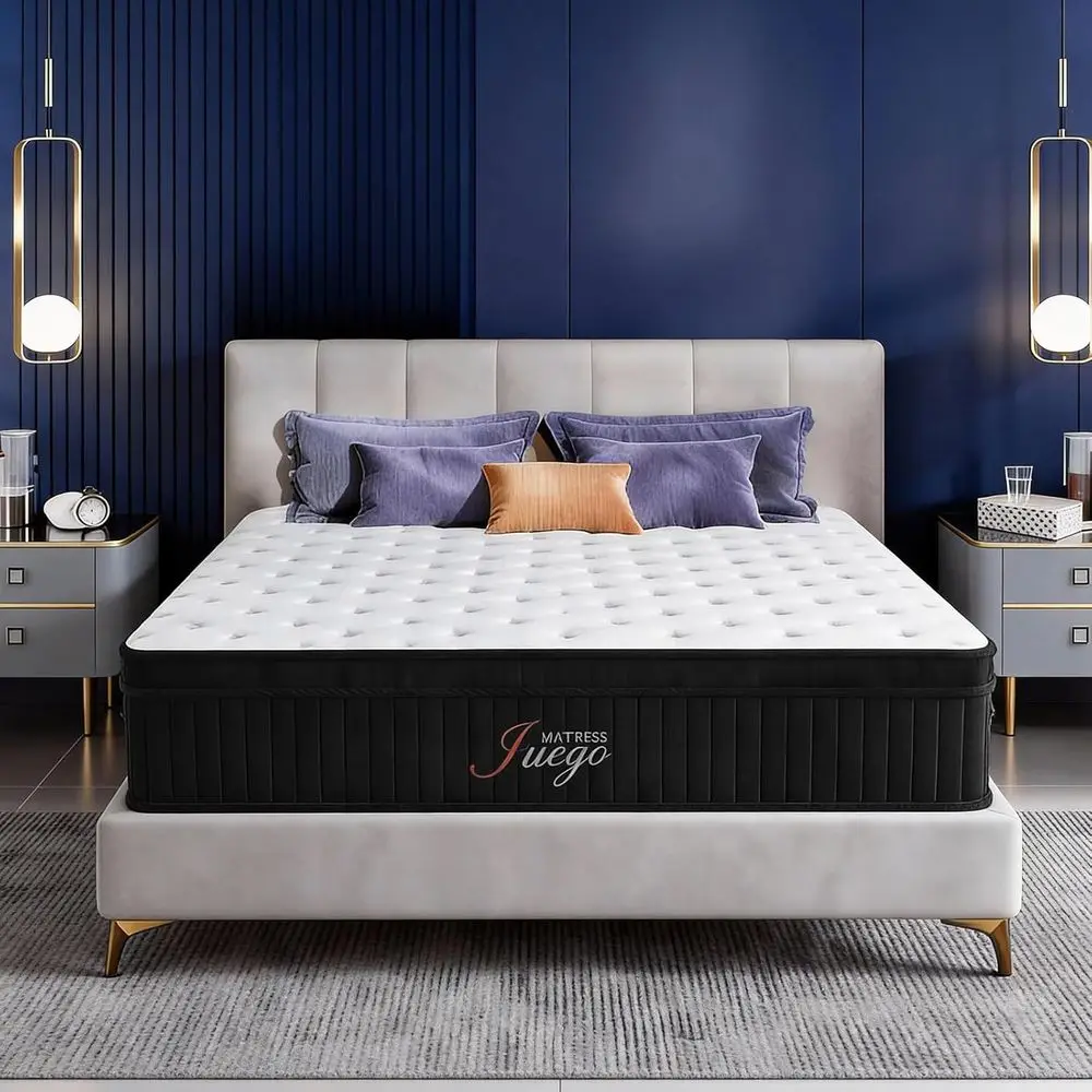 12 inch ull Size Mattr，Hyrid Mattrwith Medium irm Memory oam and Individual ket Springs or Improve Sleep and Prure Relie, reatha
