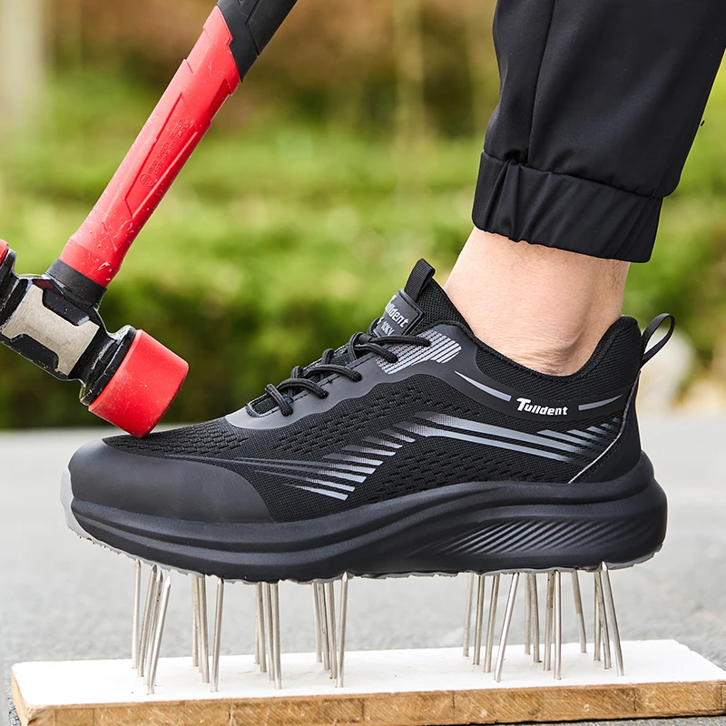 New Protective Shoes, Safety Shoes, Anti-Smashing and Anti-Puncture Work Shoes, Fashionable and Lightweight Men's Shoes