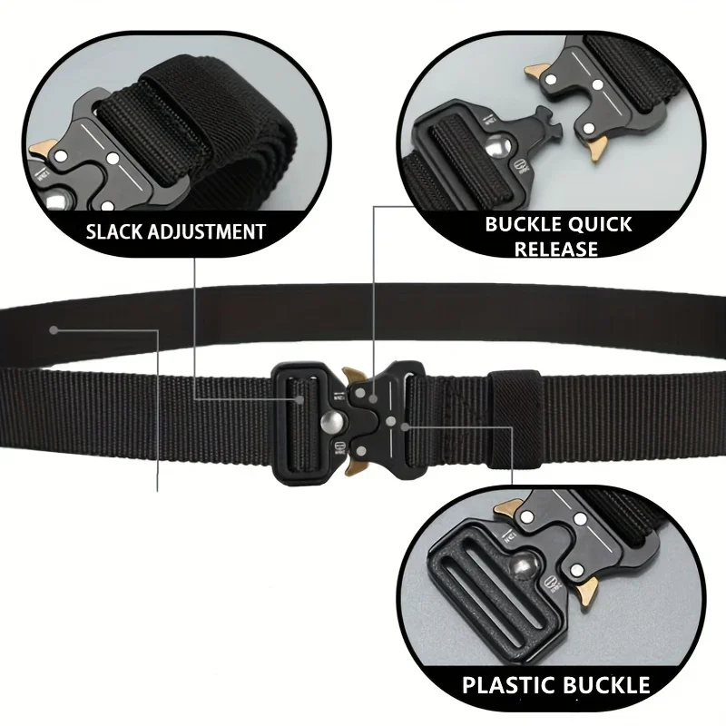 Men's Belt Outdoor Multi Function Compass Belt High Quality Canvas for Nylon Male Luxury Belts Women's Sports Jeans Neutral Belt