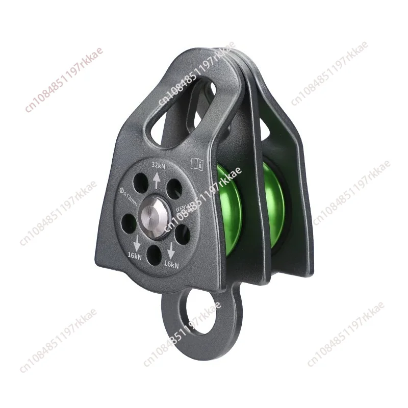 Single and Double Pulley Outdoor Climbing Firefighting and Rescue High Tensile Force Side Panel Flat Bottomed Small Pulley