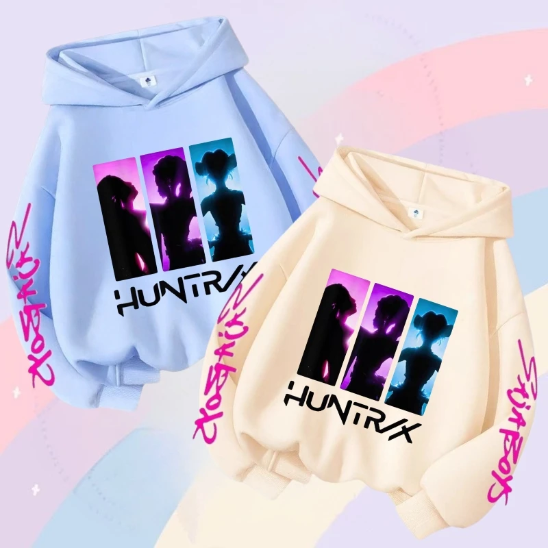 

Huntrix Girls Hoodies Spring New Children's Wear Tops Hooded Sweatshirts Kids Costume Popular Brand Baby Girl Clothing Hoodie