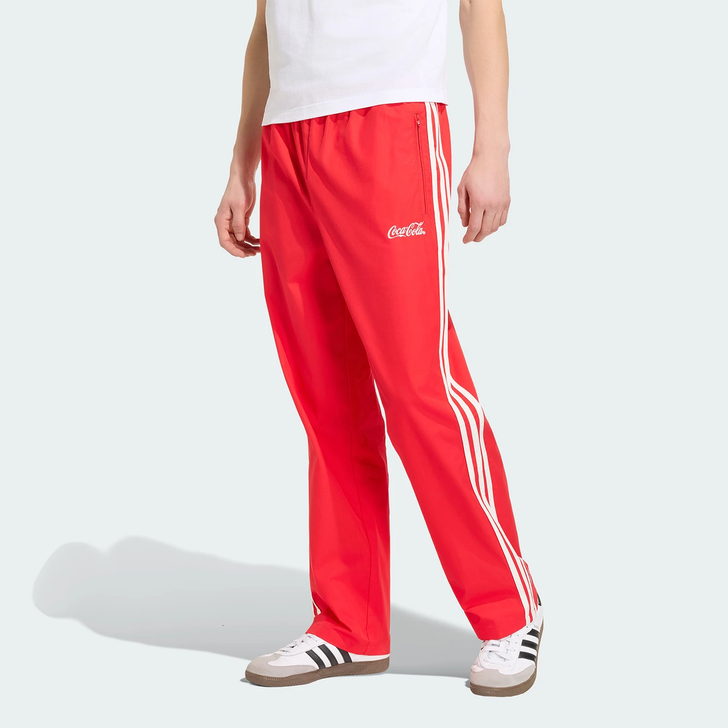 Adidas genuine clover men's retro lace up knitted sports pants KY2110