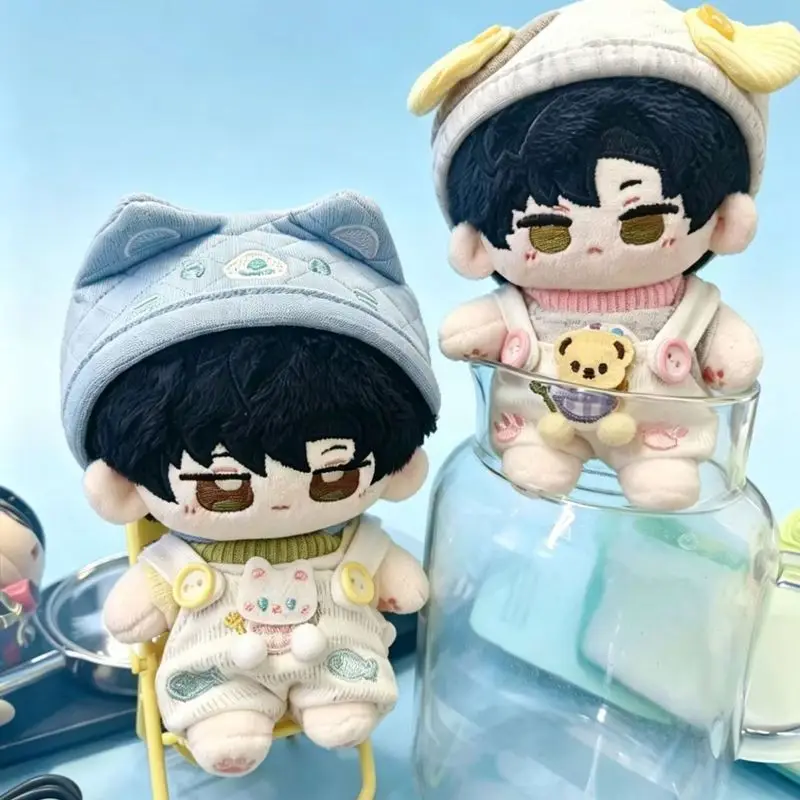 10cm Cotton Doll Clothes “Sea Salt Cat”And“Woof Dog”Series Small Animal Set Cute Cat Dog Pattern No Attribute Clothing