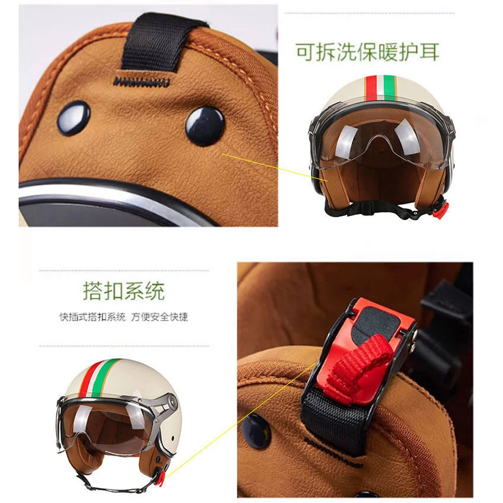 Retro 3/4 Casco aperto Vintage - Vintage Open Face Retro Helmet recensione e prezzo