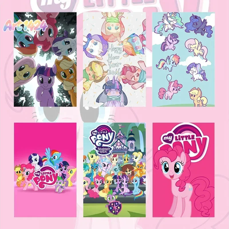 Cartoon My Little Pony Hanging Cartoon Pinkie Pie Poster Family Photo‌ Room Poster Canvas Decorative Painting Holiday Gift