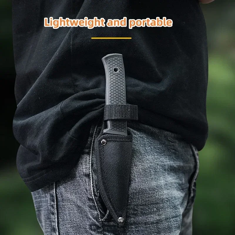 High hardness EDC straight knife with sheath, sturdy and durable multi-purpose knife, camping and hunting survival knife