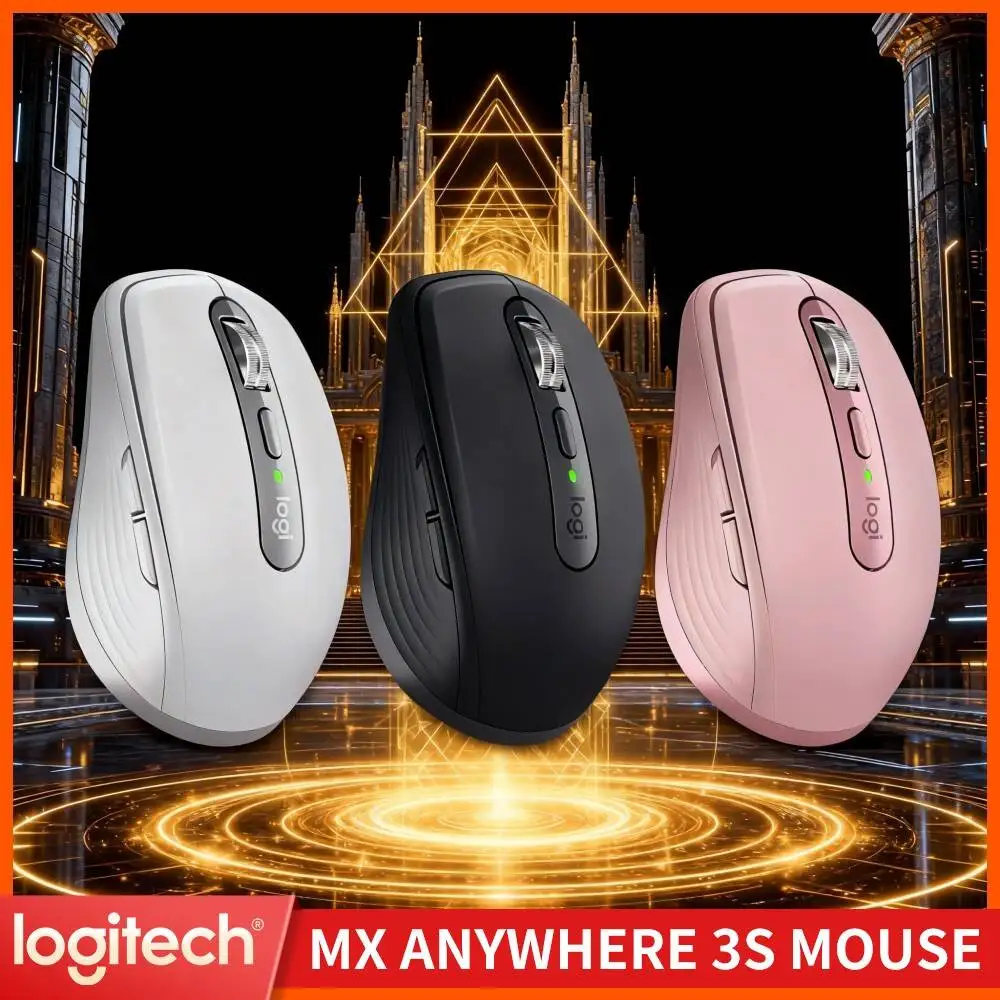 Logitech MX Anywhere 3S Noiseless Bluetooth Mouse Quiet Click for Home Office Study