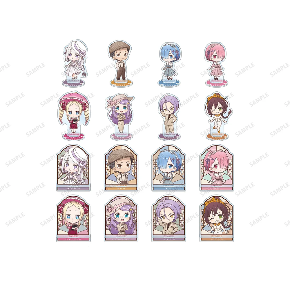 ReZero Re Zero Natsuki Subaru Q Ver Hat 10cm Acrylic Stand Keychain Anime Pendant Bag Charm Phone Strap Manga Merchandise Gift