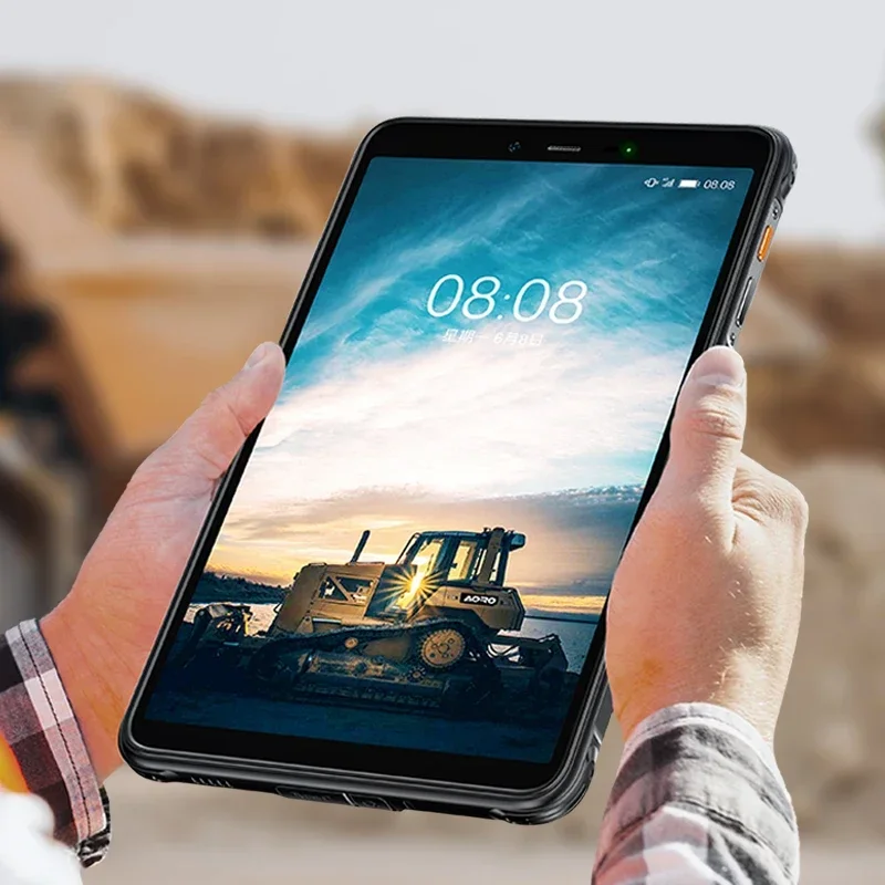 Aoro P100 8 polegadas Android IP68 Tablet industrial à prova d'água Octa Core MTK Processador PDA portátil com recursos robustos