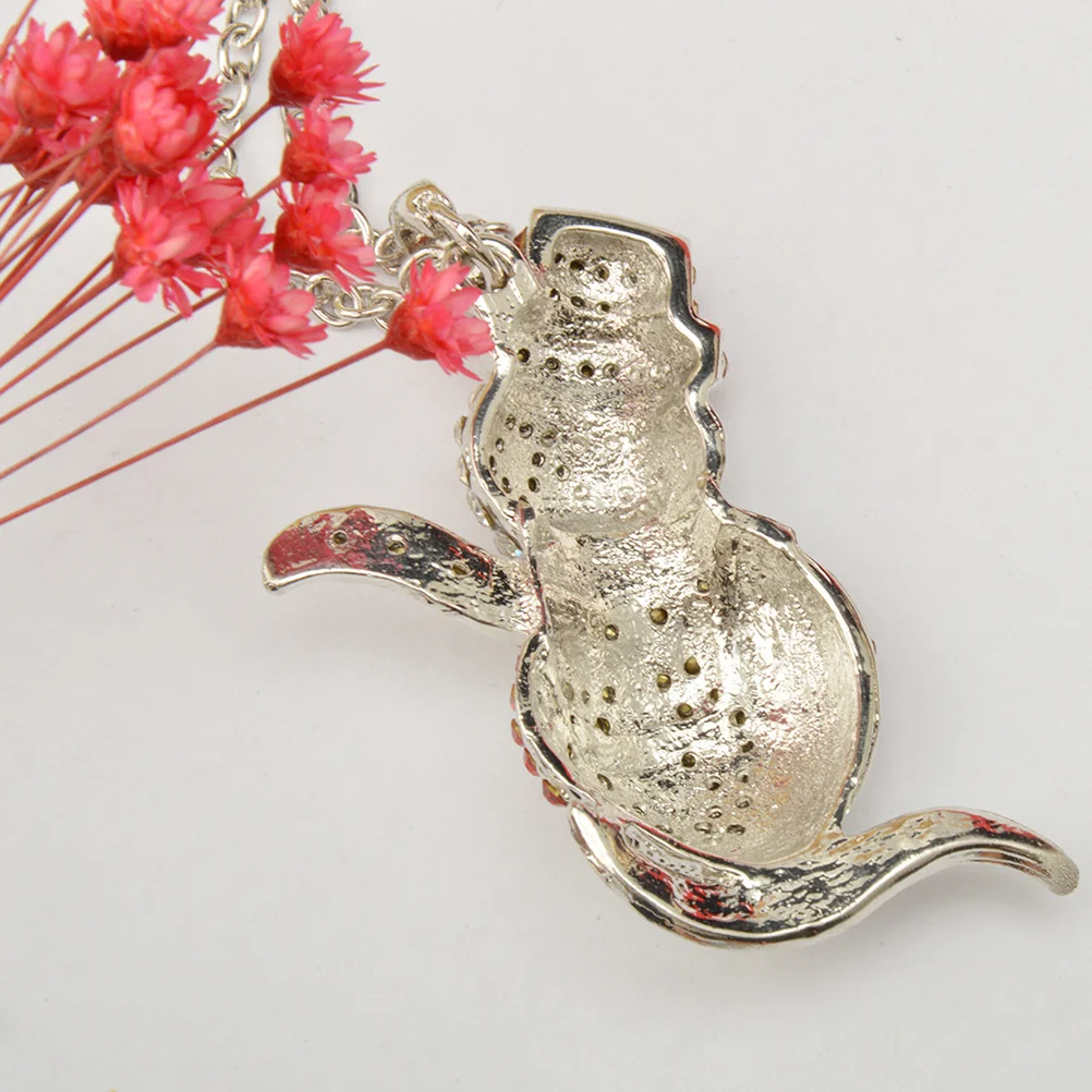 

chain necklace women necklace Xmas necklace snowman necklace crystal necklace