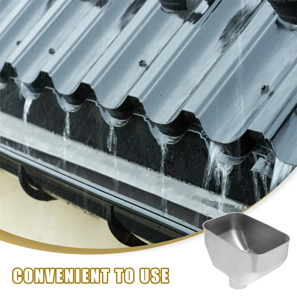 Stainless Steel Downspout Gutter Filter Long-Lasting Roof Drainage Connector Rainwater Diverter Kit Efficient Water Collection