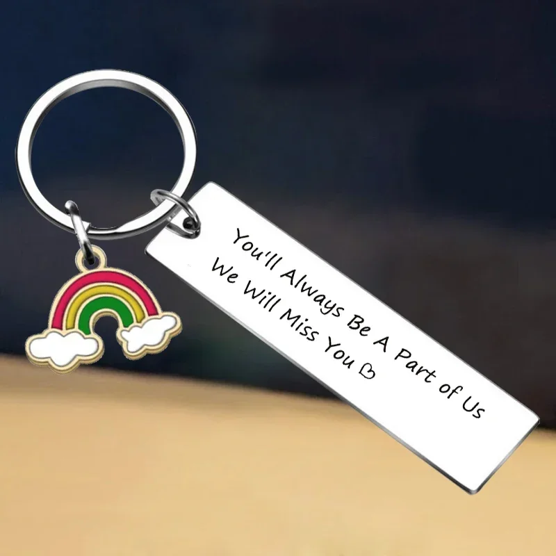 New Goodbye Farewell Gift Appreciation Jewelry coworker Leaving Keychain Colleague Jewelry Friendship Retirement Key Rings