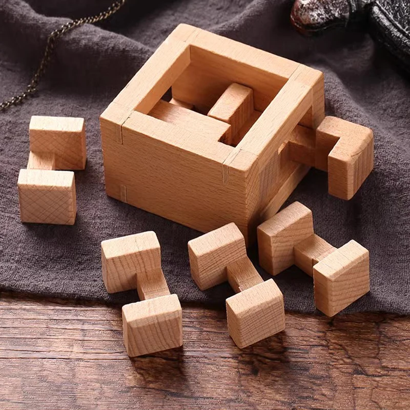 Installer des puzzles d'assemblage et de désenchevêtrement difficiles pour adultes et enfants, jouets en bois, Luban Lock, Unlock, Interlock, Brain Teaser