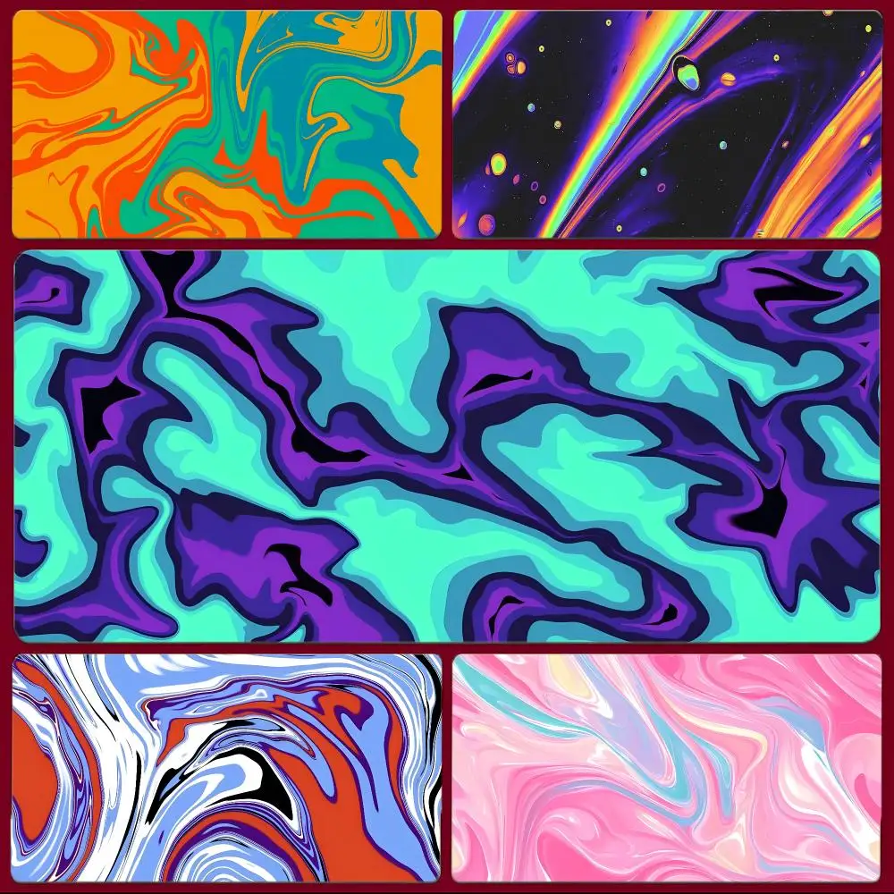 abstract art Strata Liquid Mouse Pad Large Gaming Mousepad with Stitched Edges Thickened Desk Mat PC
