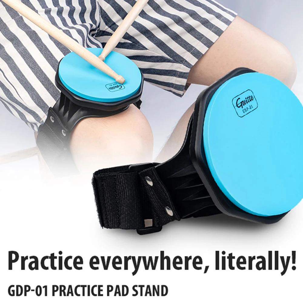 Imagem -02 - Joyo-guitar Series Practice Pad Silicone Leg Drum Practice com Strap Peças de Instrumentos Musicais Polegadas Gdp01