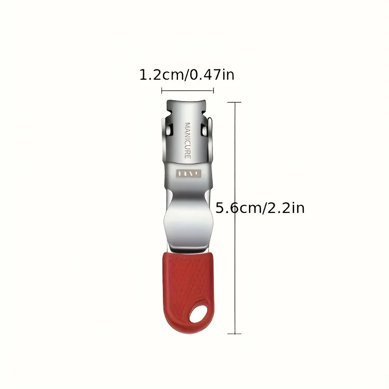 Stainless Steel Portable Folding Nail Clippers with Keychain - Convenient Pedicure Tool for On-the-Go Grooming image 4