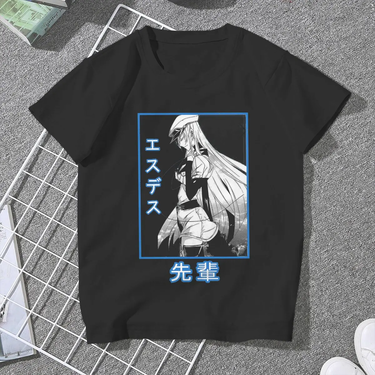 Esdeath Women Clothes Akame Ga KILL T-shirt Harajuku Vintage Female Blusas