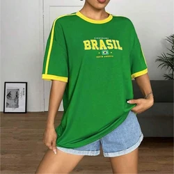Europe and the United States cross-border long leisurely comfortable letter top Y2K women's summer T-shirt