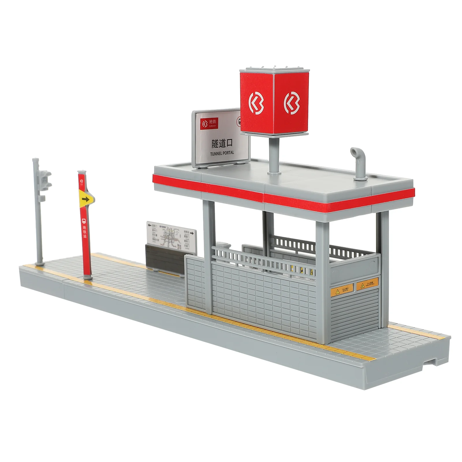 Subway Station Model Simulation Platform Toy Boys Children Decorative DIY Playing Abs Kids Pretend