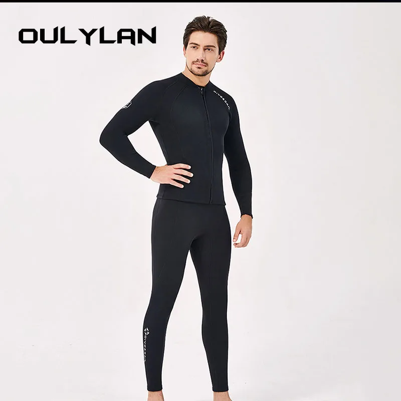 

Oulylan 2MM Premium Diving Suit For Men Women Wetwuit Pants Split body Jacket Pants Neoprene Swimwear Snorkeling Suit