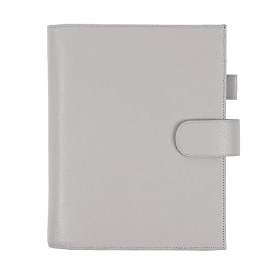 

Leather Cover for Half Letter/Junior Discbound Planner with Back Pocket