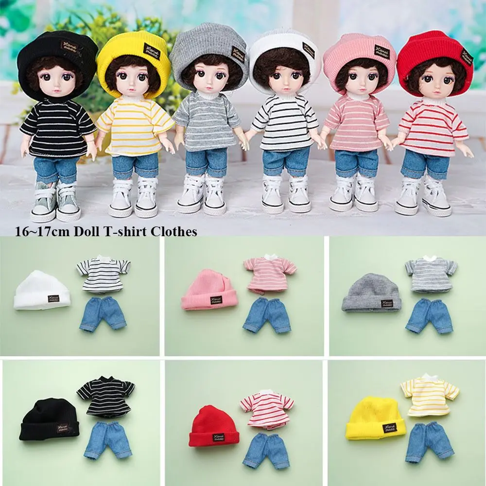 16~17cm Dress Up Children Girls Toys Fashion Doll Clothes Dolls Skirt Suit Doll Jeans Pants Best Gifts