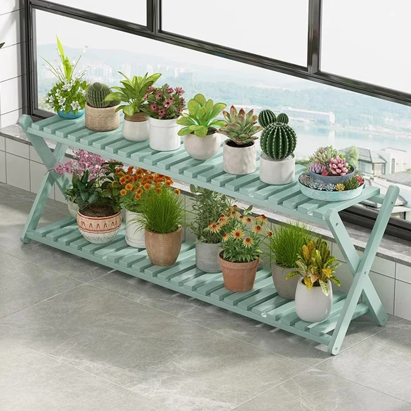 

Balcony Flower Shelf Plant Shelves Indoor Multilayer Solid Wood Originality Plant Shelves Sill Decoration Furniture Soporte FYPS
