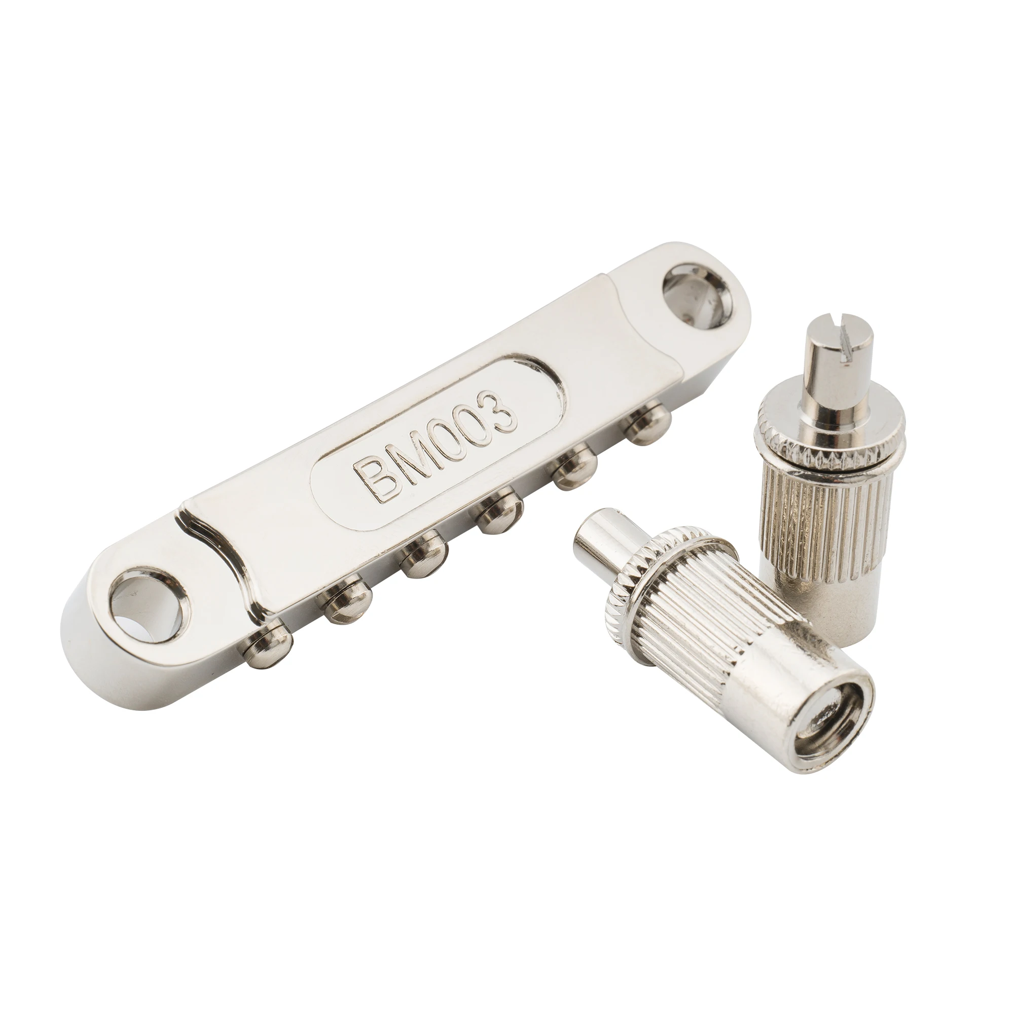 Musiclily Pro Roller Saddles Tune-O-Matic Guitar Bridge for Les Paul LP SG Electric Guitar, Nickel