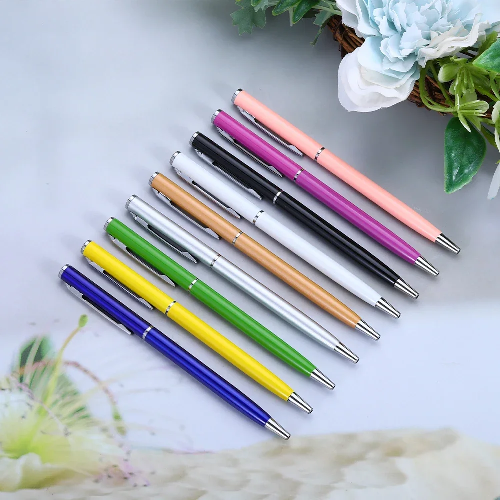 1/5/10/20pc Ballpoint Pen 1.0mm Metallic Signature Business Office Gift Pen Gold 13 Colors Optional Stationery Business Supplies