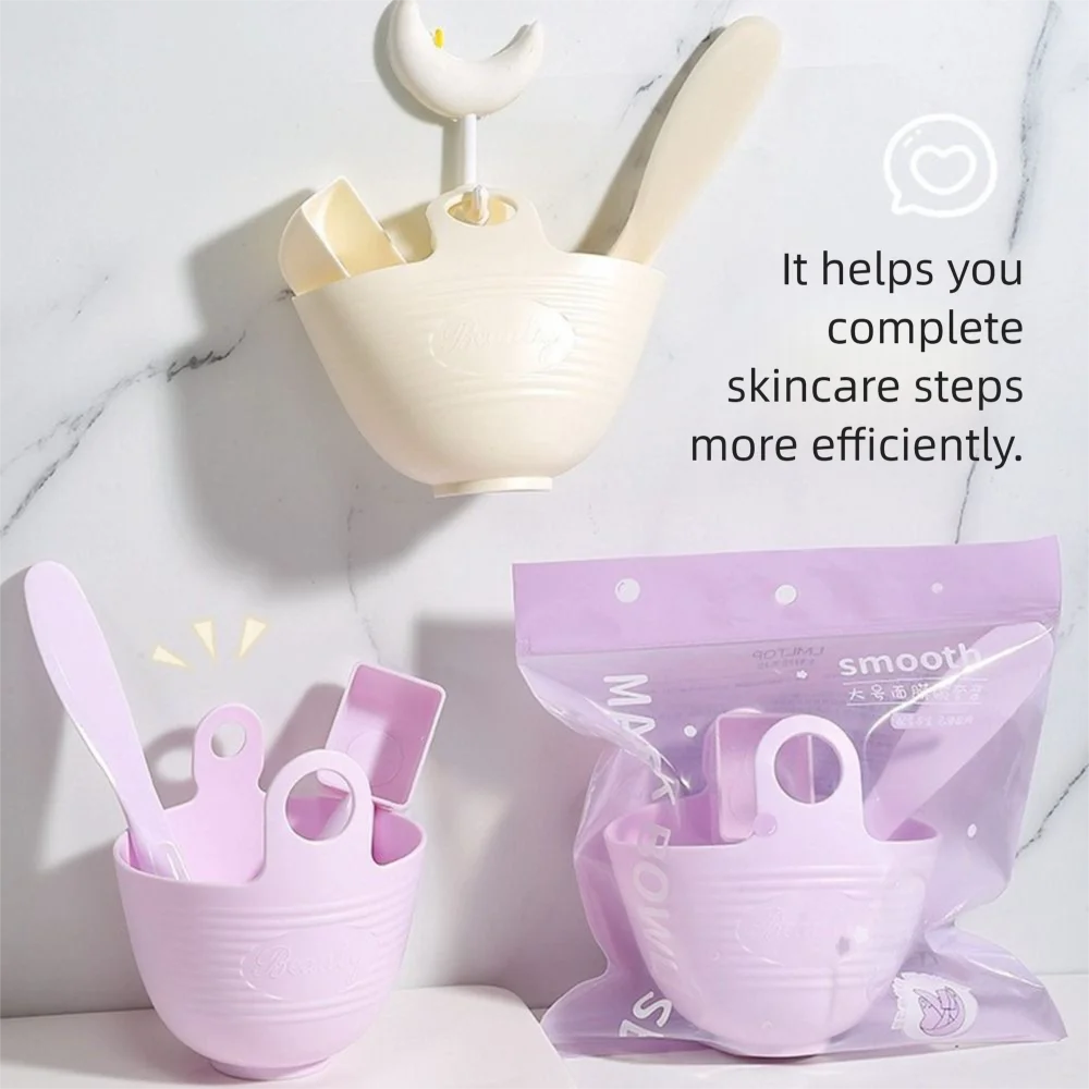 

3/4Pcs Silicone Face Mask Mixing Bowl Set Face Care DIY Facial Mask Tools Kit Portable Multifunctional Makeup Tool Kits