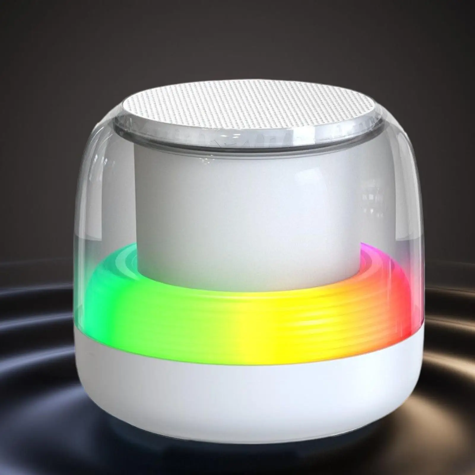 سماعات سطح المكتب لاسلكية 5.0 مضخم صوت مع ضوء RGB مشغل موسيقى صوت محمول مع 7 تنفس متدرج مسبقًا