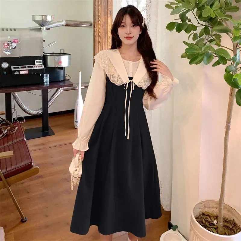 Plus Size 6XL 150KG Winter Autumn Elegant Party Dresses Long Sleeve Woman Long Dresses Evening Casual Large Size Women Clothes