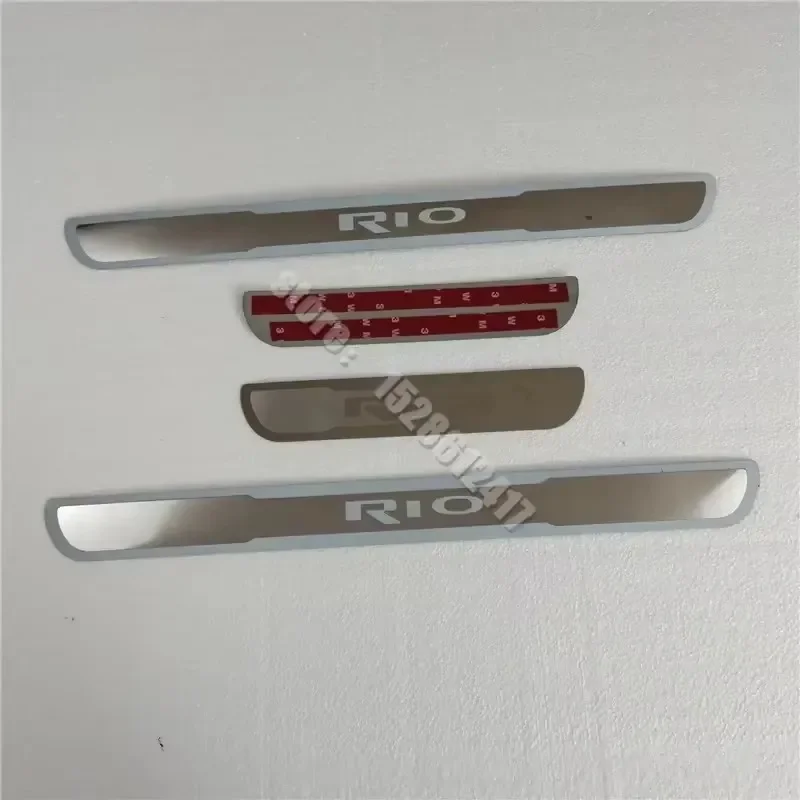 For KIA RIO 2015 2016 2017~2022 2023 car Accessories Door sill scuff plates thresholds protector Stickers Welcome Pedal