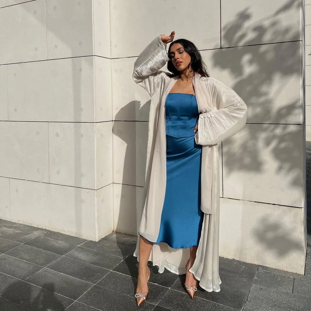 

2026 Ид открытая Абая мусульманское модное платье женское атласное химар Абая Джилбаб кафтан халат Рамадан хиджаб платья кимоно исламская одежда