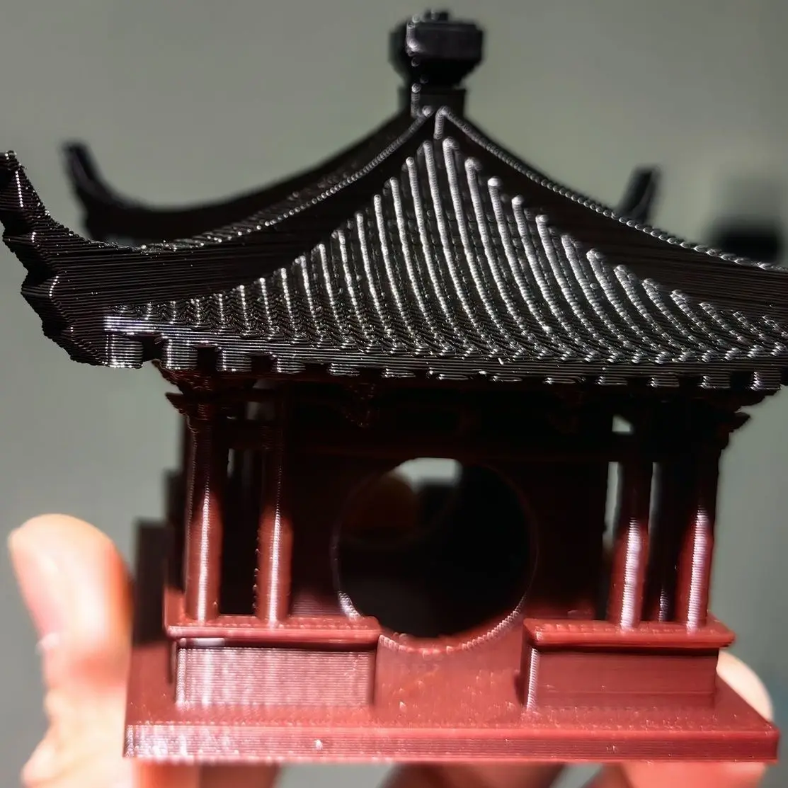 3D Printing Suzhou Garden Ancient Architectural Model Plastics Small Ornament Chinese Zen Landscape Micro Landscape Bonsai ZD481 view 4