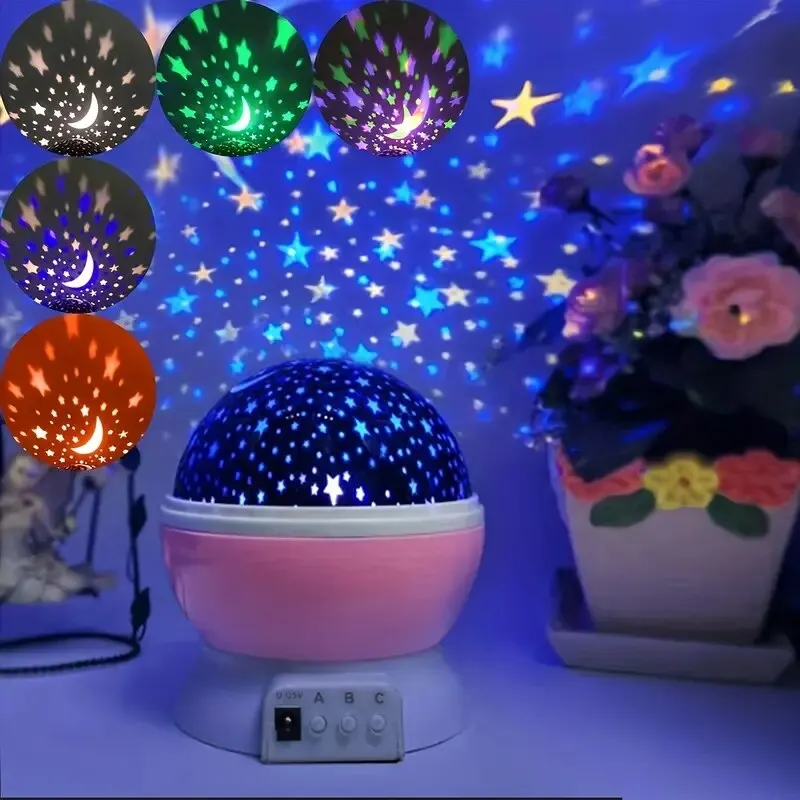 Projecteur LED rotatif Gares l'image d'un ciel étoilé, luminaire décoratif d'intérieur, idéal pour une chambre d'enfant, un planétarium ou comme cadeau