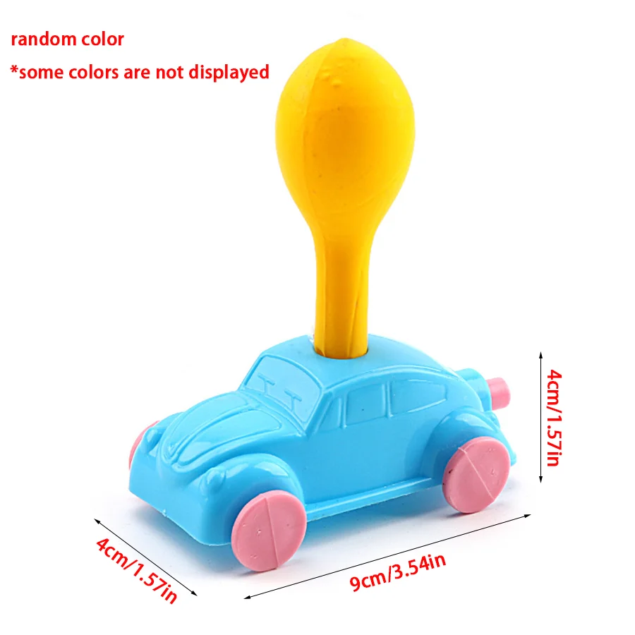 4/8pcs Balloon Powered Cars Set, Color Plastic Race Car with Latex Balloons, DIY Inertial Physics Experiment Toy for Kids XJM