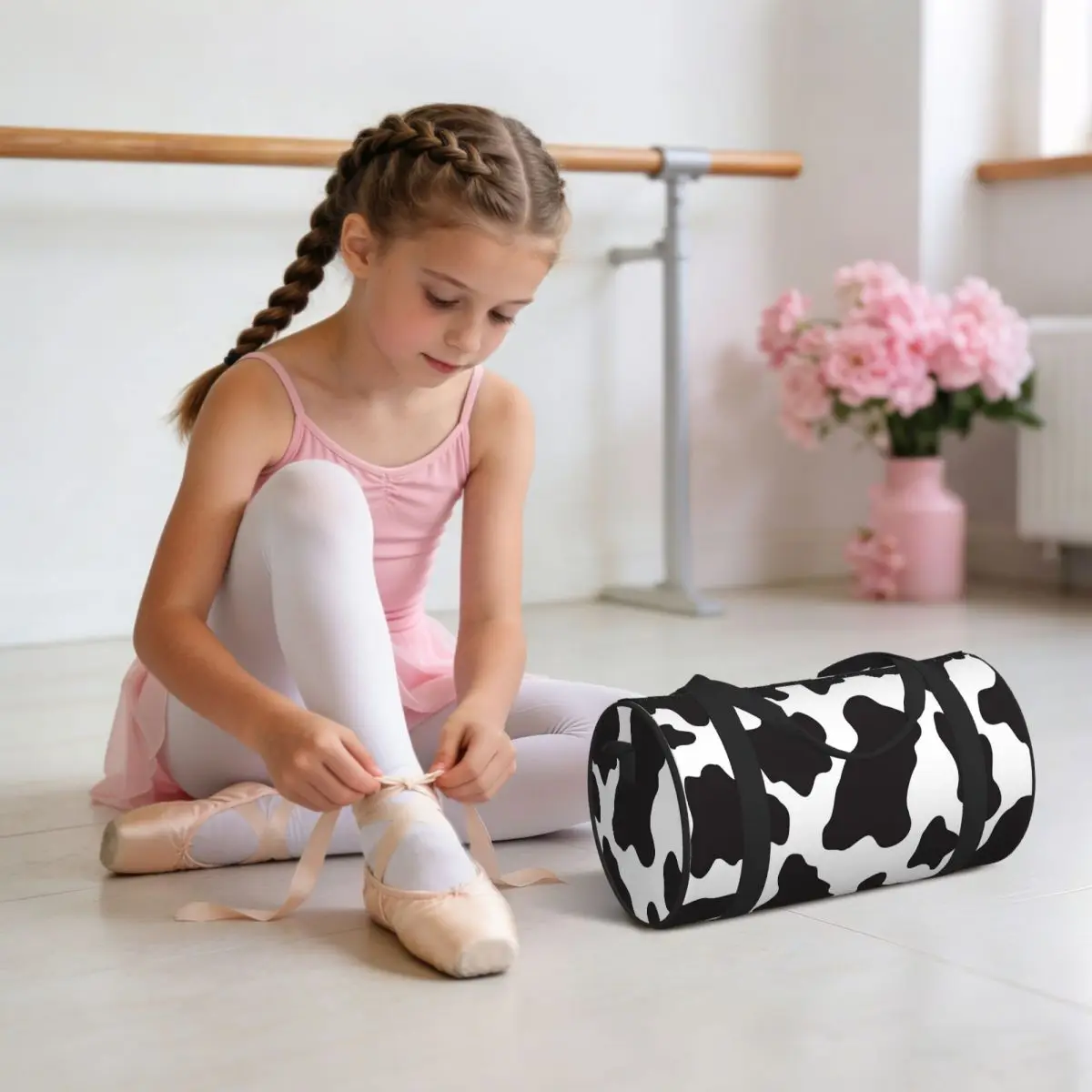 Cow Animal Print Cowboy Country Ranch Farm Style Luggage Bag Large Capacity Duffle Tote Bag Handbags Gym Bags Fitness
