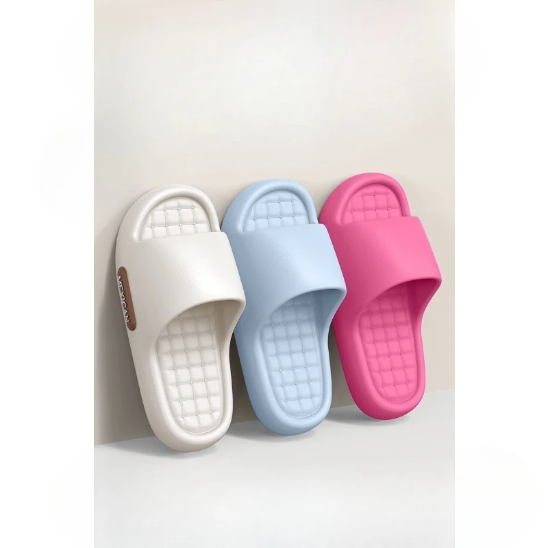 

Новые тапочки, мужские и женские летние тапочки, домашние тапочки для ванной комнаты с толстой подошвой, домашние крутые тапочки