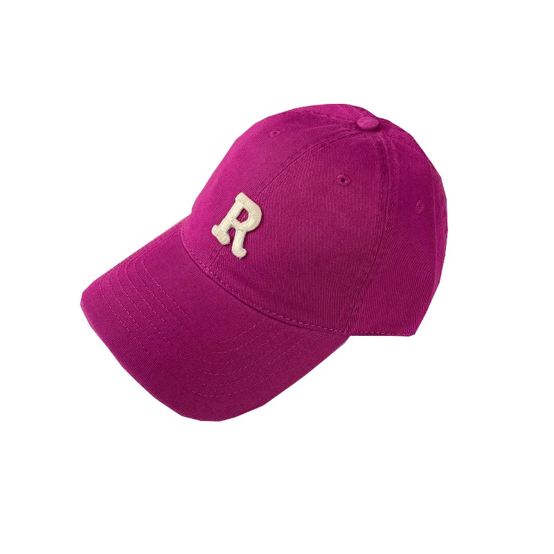 2022 Hat Female Online Influencer R Alphabet Peaked Cap Trendy Ins Korean Style All-Matching Sun Hat Style New Baseball Cap