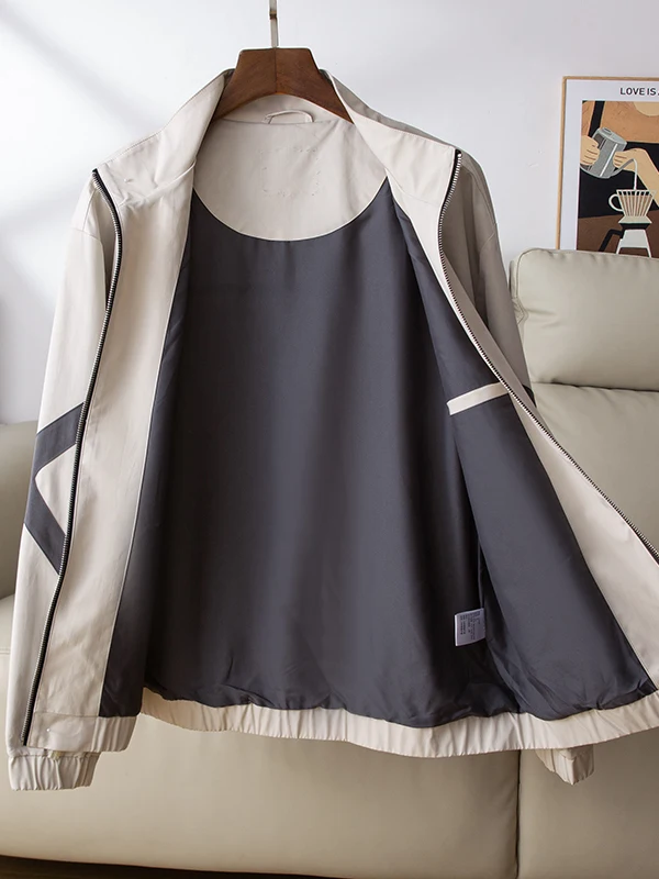 

Trendy Comfortable Jaet Youthful Versatile Autumn Winter Coat for Middle-Aged And Young People Casual Stand Fit Long Sle...