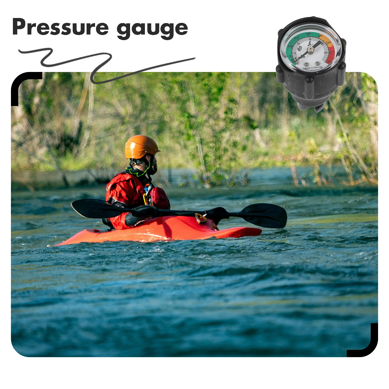 

Inflatable Boat Air Pressure Gauge Kayak Surfboard Tester Device High Precision Measurement Water Sports Equipment