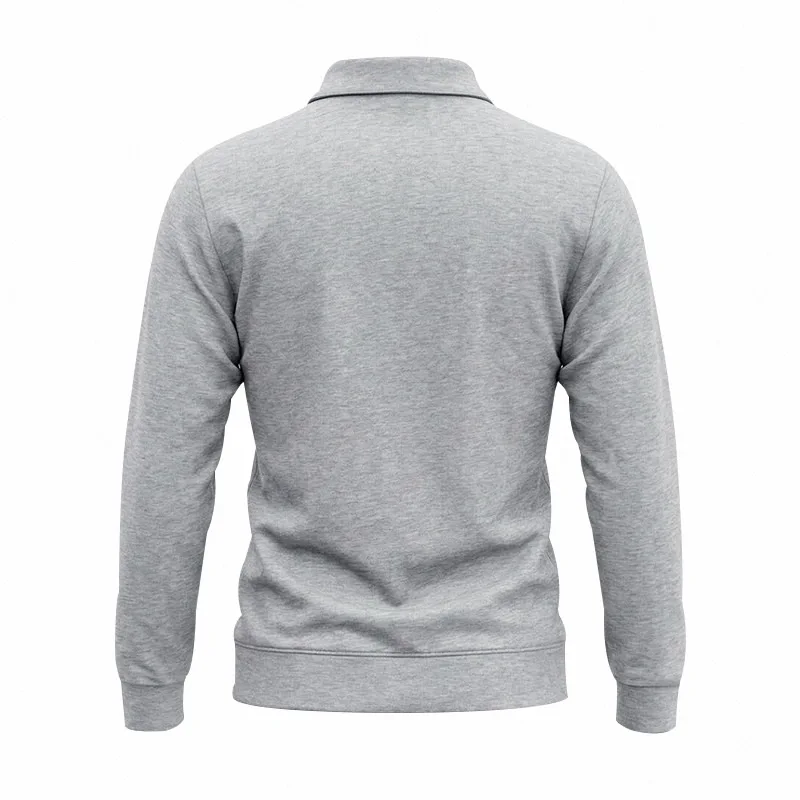 Herbst- und Winter-Herren-POLO-Pullover mit langen Ärmeln, lässigem Kragen, sportlichem Design und mehreren Taschen, Großhandel – Detail 34