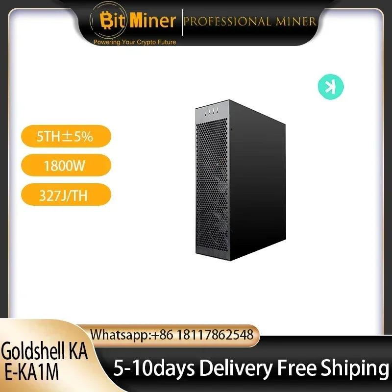 Brand New Goldshell E-KA1M BOX EKA1M 5T Kaspa Miner Crypto KAS Mining Silent Machine solo Miner for Home use KA BOX Pro KAS Coin